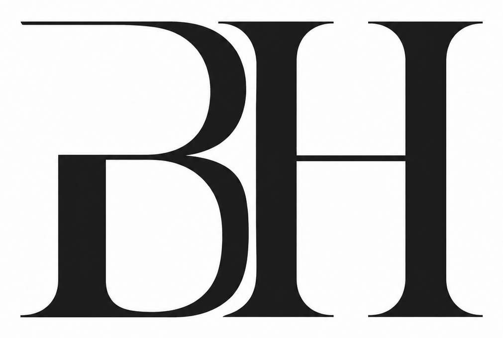 For a linked header logo, the brand name is the most useful alt text. Avoid “BH monogram logo,” since screen readers only need to know that it represents Beaver Hardwood.